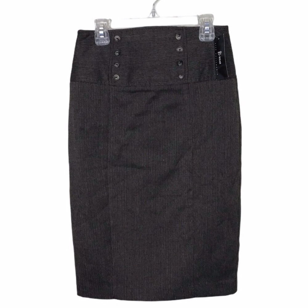 Byer California Brown Black Pin Up Style Pencil Skirt